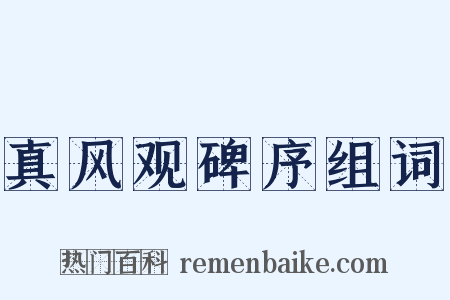 真风观碑序组词是什么意思的图片